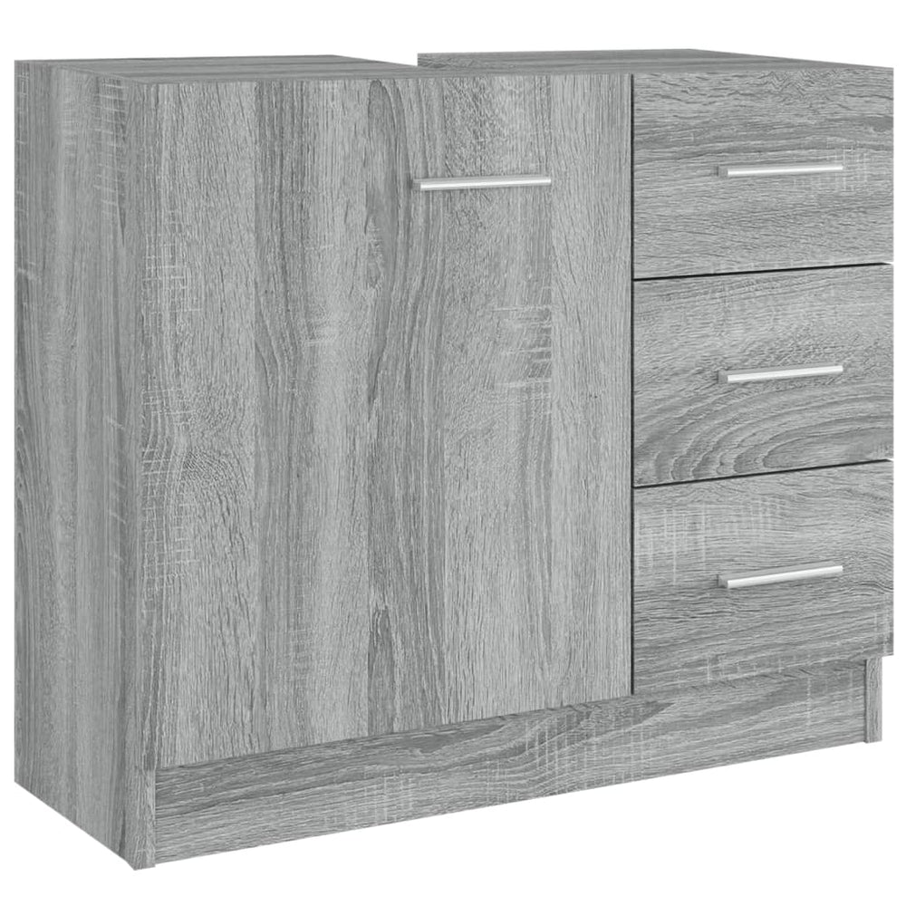 Waschbeckenschrank Grau Sonoma 63x30x54 cm Holzwerkstoff Stilecasa