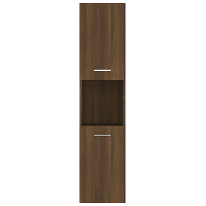 Badezimmerschrank Braun Eichen-Optik 30x30x130 cm Holzwerkstoff