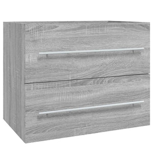 Waschbeckenschrank Grau Sonoma 60x38,5x48 cm Holzwerkstoff VIDAXL