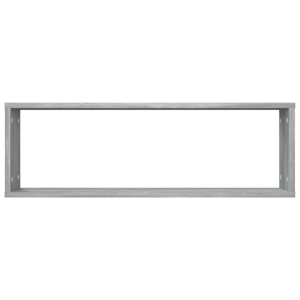 vidaXL Wandregale 4 Stk. Grau Sonoma 80x15x26,5 cm Holzwerkstoff