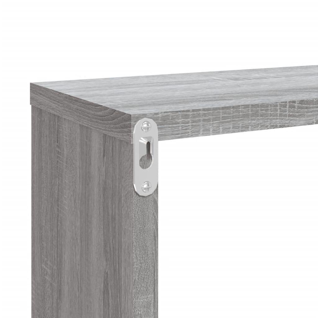 vidaXL Wandregale 4 Stk. Grau Sonoma 80x15x26,5 cm Holzwerkstoff