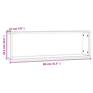 vidaXL Wandregale 4 Stk. Grau Sonoma 80x15x26,5 cm Holzwerkstoff