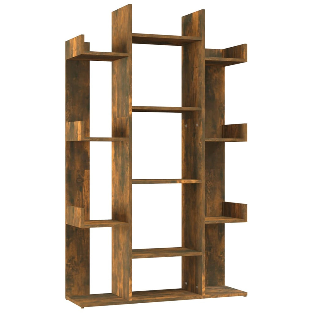 Bücherregal Räuchereiche 86x25,5x140 cm Holzwerkstoff Stilecasa