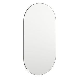 vidaXL Spiegel mit LED-Leuchten 80x40 cm Glas Oval