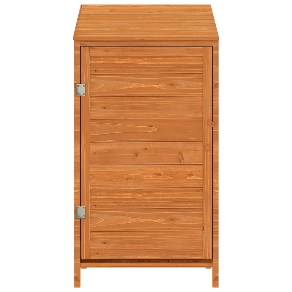 vidaXL Geräteschuppen Braun 55x52x112 cm Massivholz Tanne