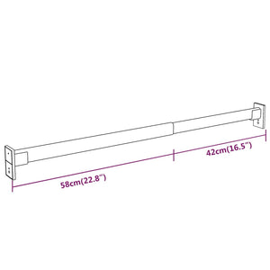 Teleskop-Kleiderstangen 2 Stk. Silbern 58-100 cm