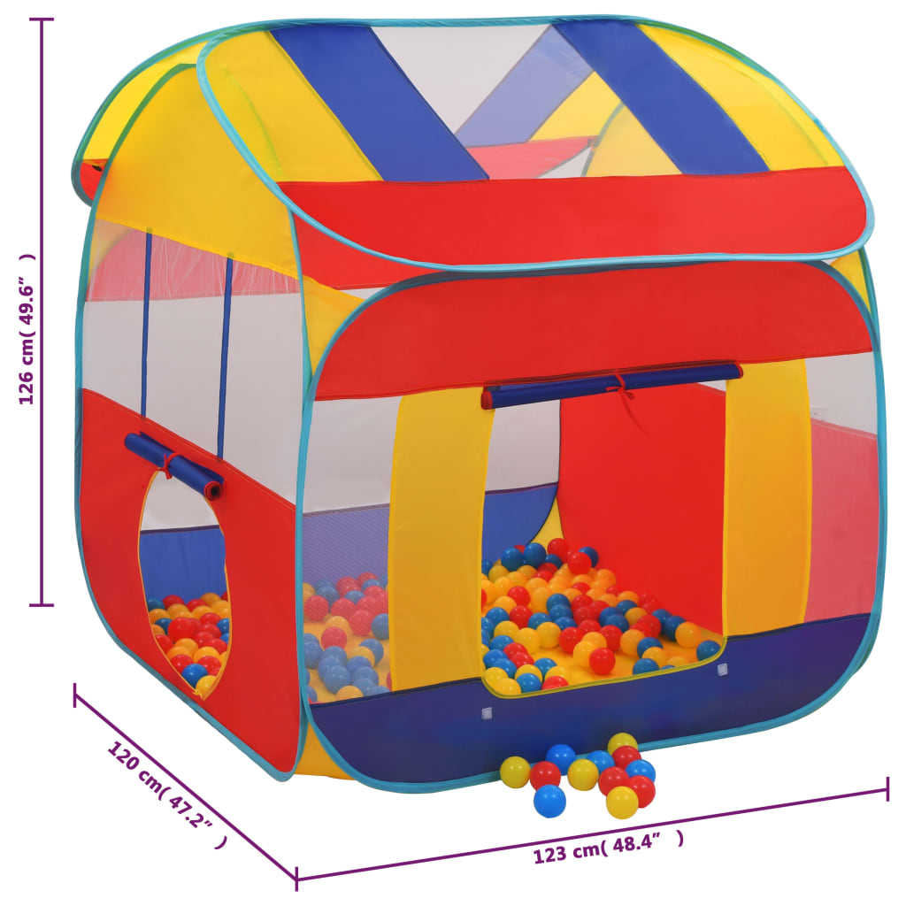 Spielzelt mit 550 Bällen 123x120x126 cm Stilecasa