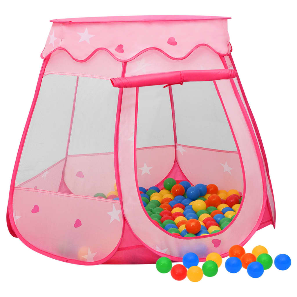 Kinder-Spielzelt mit 250 Bällen Rosa 102x102x82 cm Stilecasa