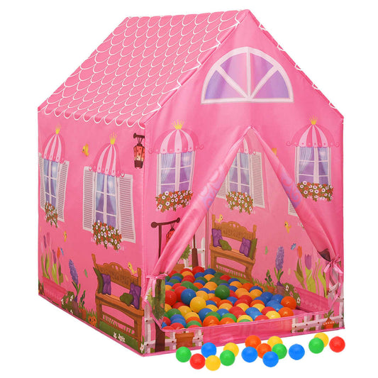 vidaXL Kinder-Spielzelt mit 250 Bällen Rosa 69x94x104 cm