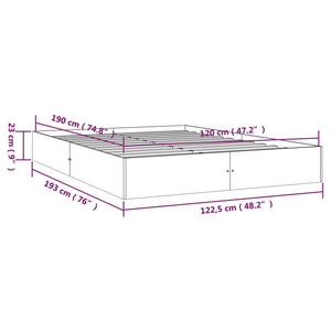 vidaXL Massivholzbett Honigbraun 120x190 cm