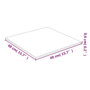 vidaXL Tischplatte Transparent 40x40 cm Hartglas