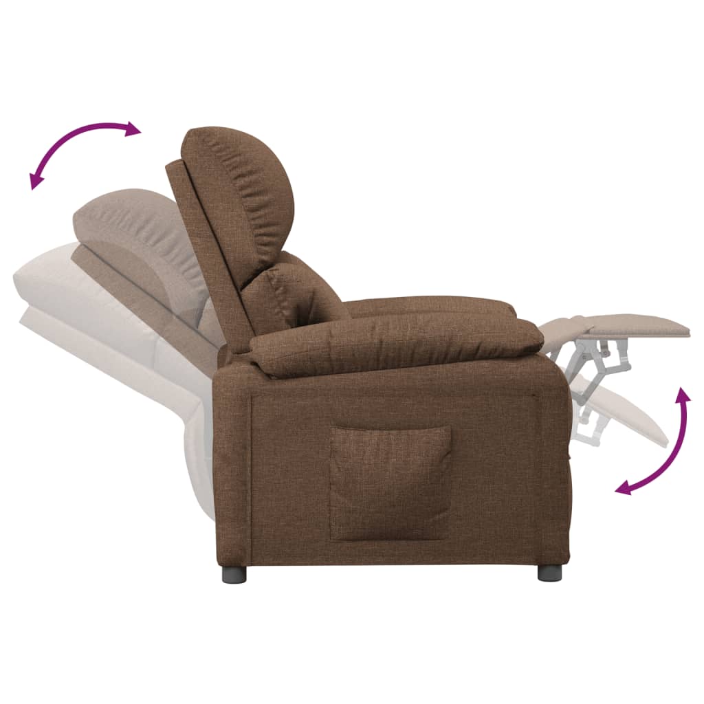 vidaXL Relaxsessel Braun Stoff