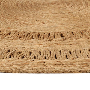 vidaXL Teppich Jute Handgeflochten 120 cm Rund