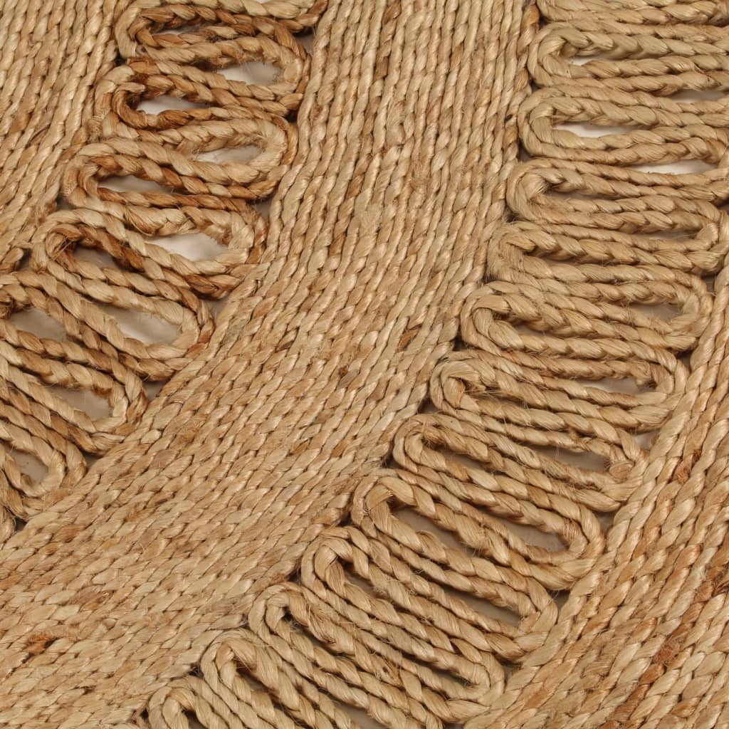 vidaXL Teppich Jute Handgeflochten 120 cm Rund