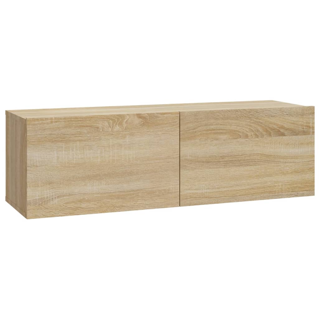 vidaXL TV-Wandschränke 2 Stk. Sonoma-Eiche 100x30x30 cm Holzwerkstoff