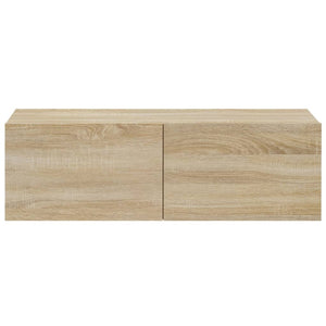 vidaXL TV-Wandschränke 2 Stk. Sonoma-Eiche 100x30x30 cm Holzwerkstoff