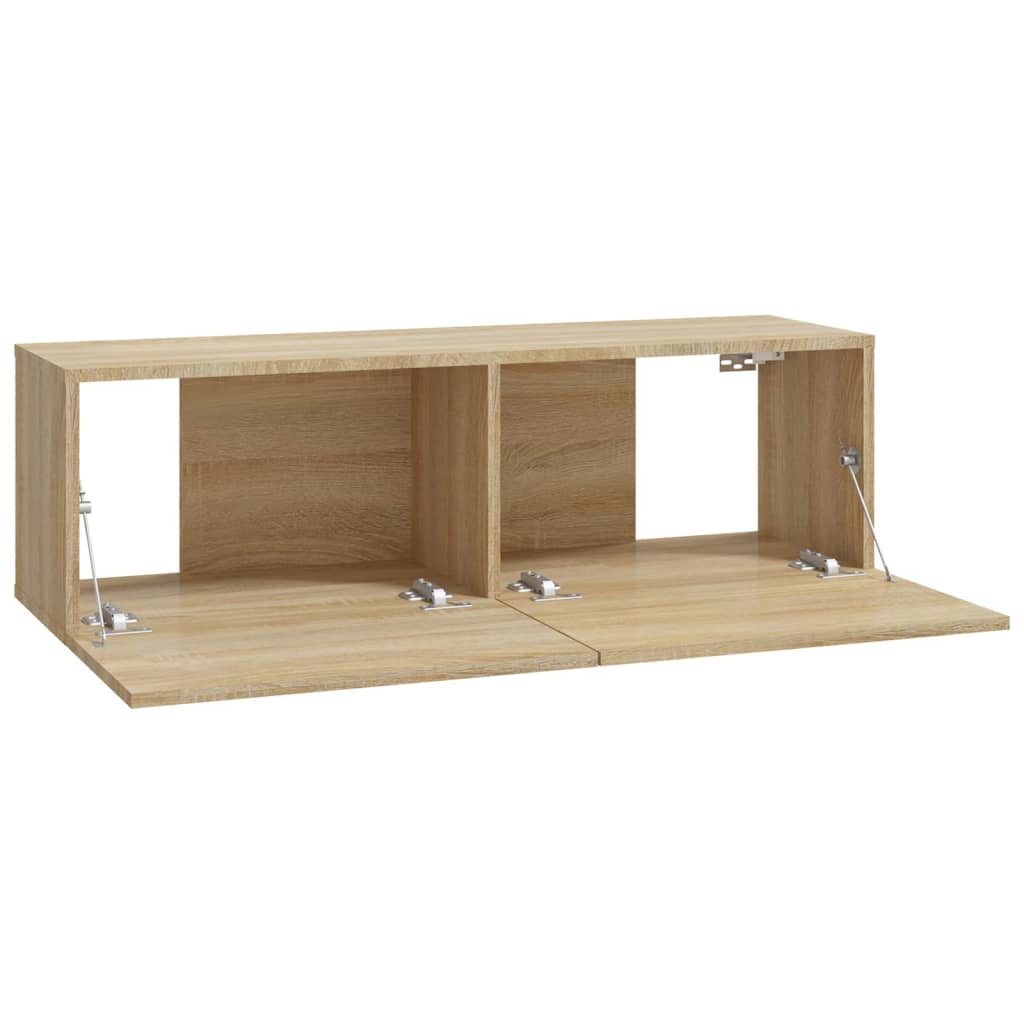 vidaXL TV-Wandschränke 2 Stk. Sonoma-Eiche 100x30x30 cm Holzwerkstoff