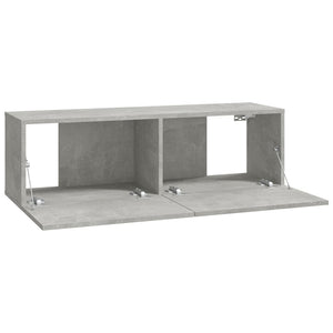 vidaXL TV-Wandschränke 2 Stk. Betongrau 100x30x30 cm Holzwerkstoff