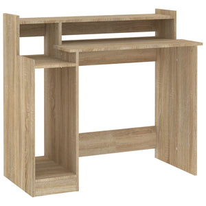 vidaXL Schreibtisch mit LEDs Sonoma-Eiche 97x45x90 cm Holzwerkstoff