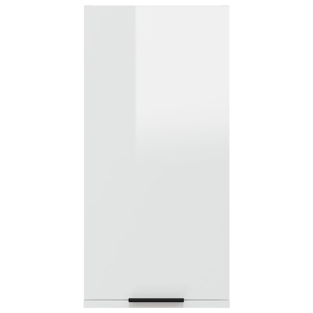 Wand-Badschrank Hochglanz-Weiß 32x20x67 cm Stilecasa