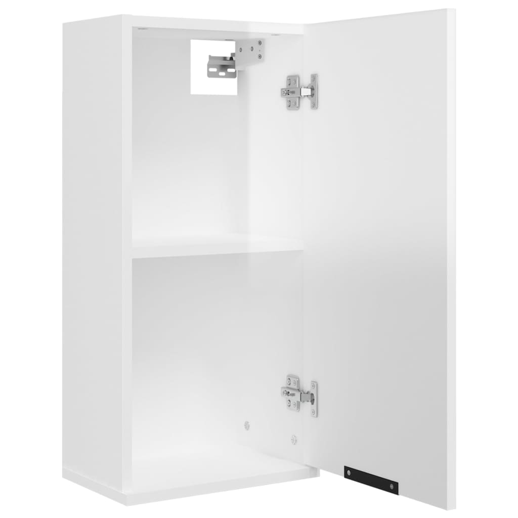 Wand-Badschrank Hochglanz-Weiß 32x20x67 cm Stilecasa