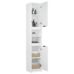 Badschrank Weiß 32x34x188,5 cm Holzwerkstoff Stilecasa