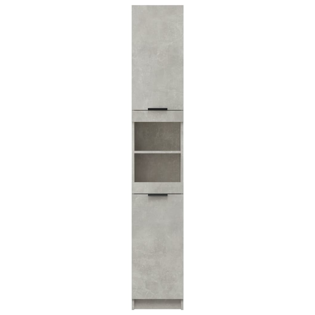 vidaXL Badschrank Betongrau 32x34x188,5 cm Holzwerkstoff