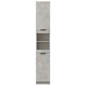 vidaXL Badschrank Betongrau 32x34x188,5 cm Holzwerkstoff