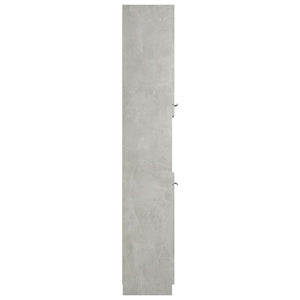 vidaXL Badschrank Betongrau 32x34x188,5 cm Holzwerkstoff