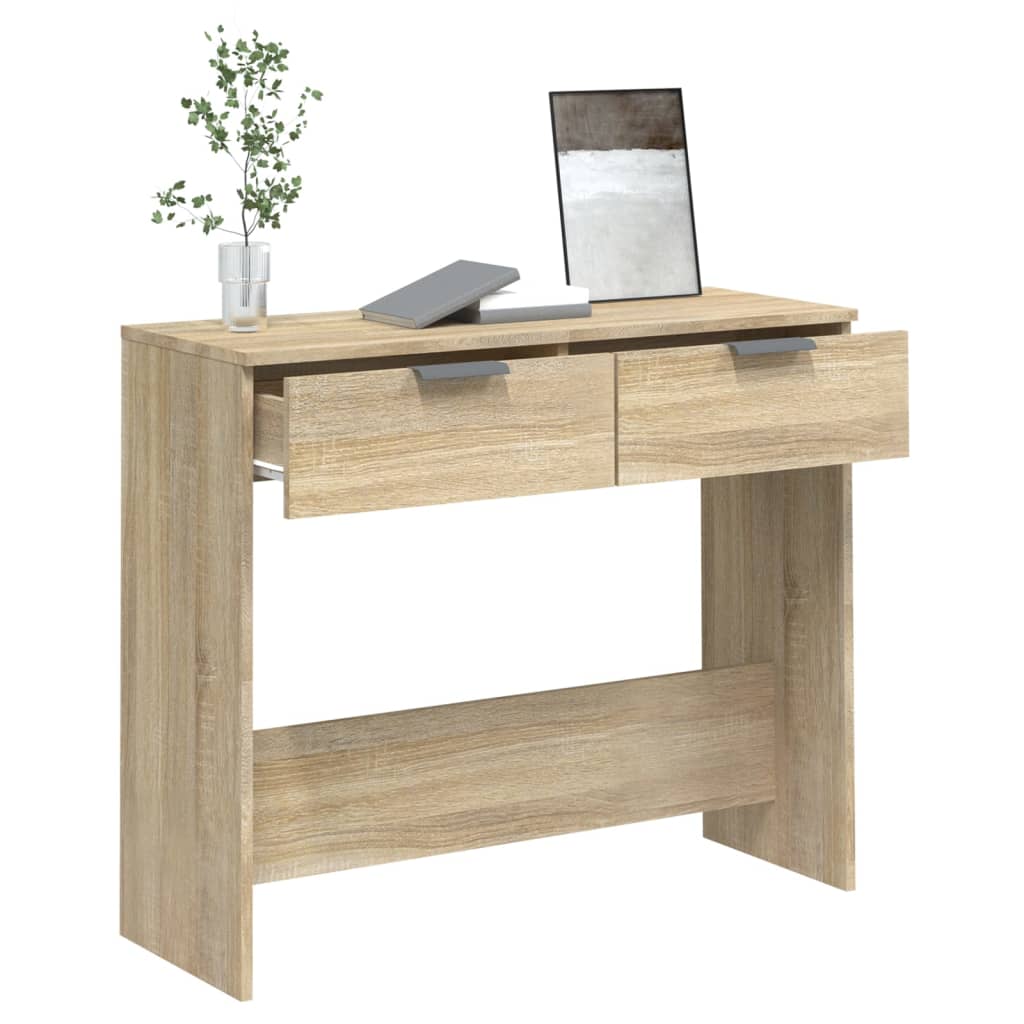 vidaXL Konsolentisch Sonoma-Eiche 90x36x75 cm Holzwerkstoff