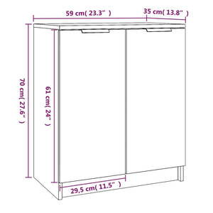 Schuhschrank Hochglanz-Weiß 59x35x70 cm Holzwerkstoff Stilecasa