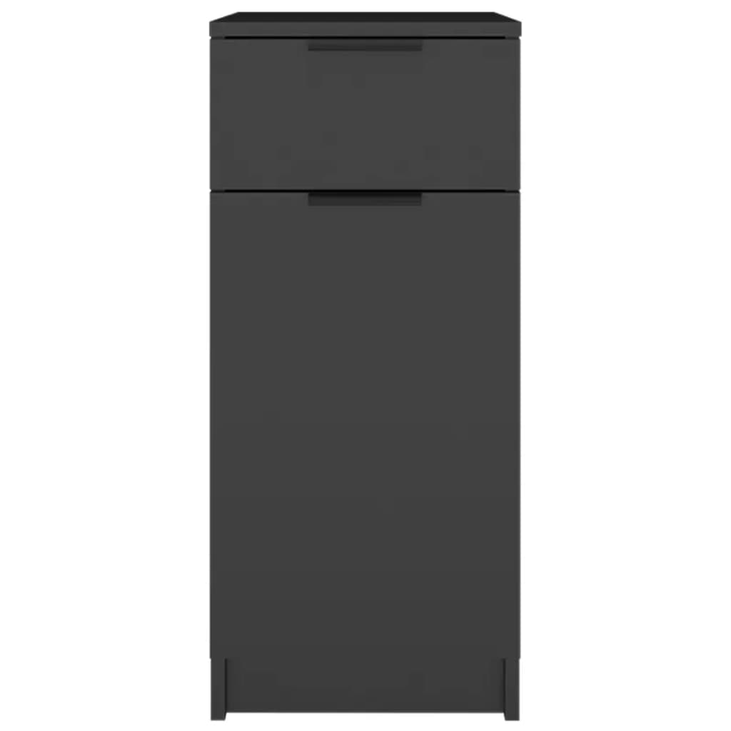 Büroschrank Schwarz 33,5x50x75 cm Holzwerkstoff Stilecasa