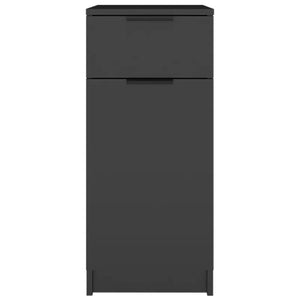 Büroschrank Schwarz 33,5x50x75 cm Holzwerkstoff Stilecasa