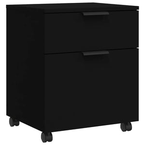 vidaXL Mobiler Aktenschrank mit Rollen Schwarz 45x38x54 cm