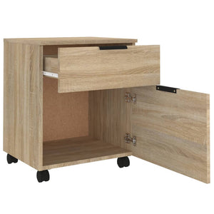 Mobiler Aktenschrank mit Rollen Sonoma-Eiche 45x38x54 cm Stilecasa