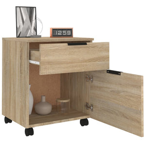 Mobiler Aktenschrank mit Rollen Sonoma-Eiche 45x38x54 cm Stilecasa