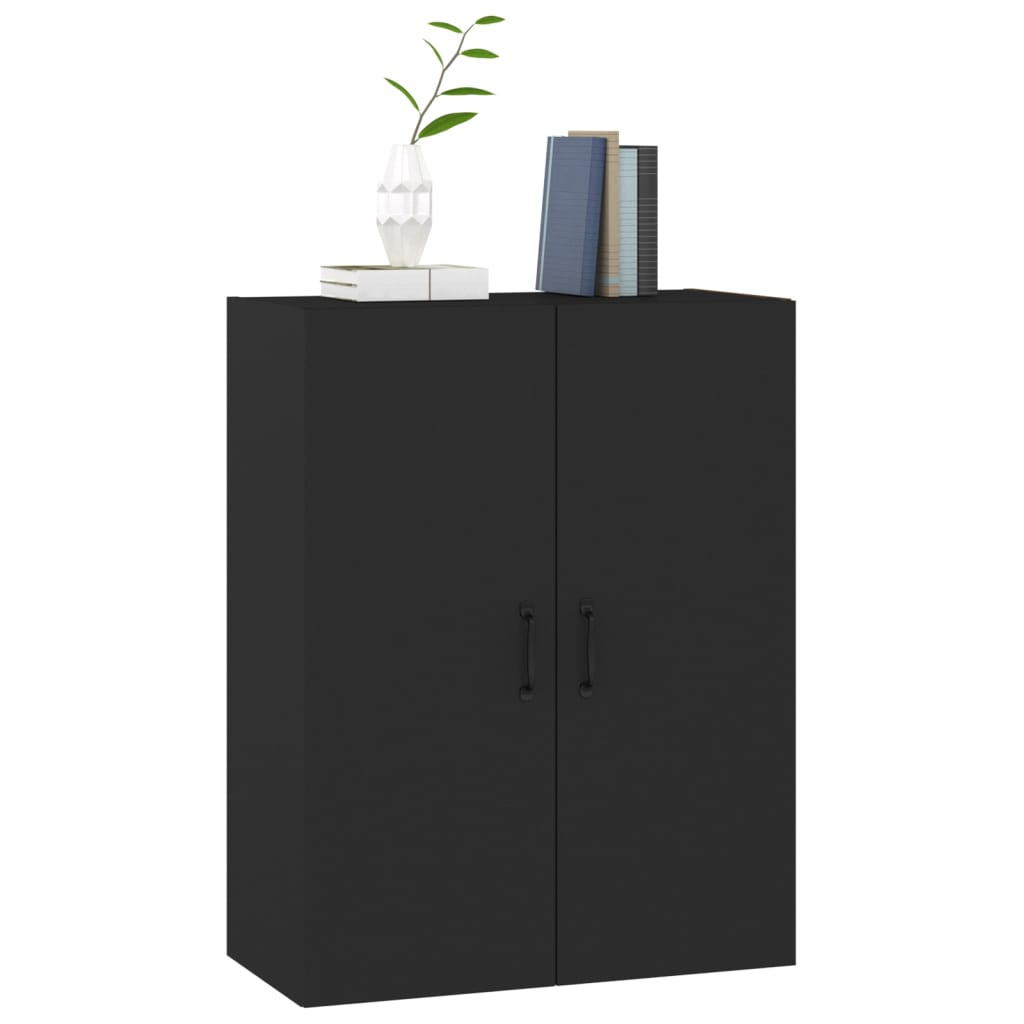 vidaXL Hängeschrank Schwarz 69,5x34x90 cm Holzwerkstoff