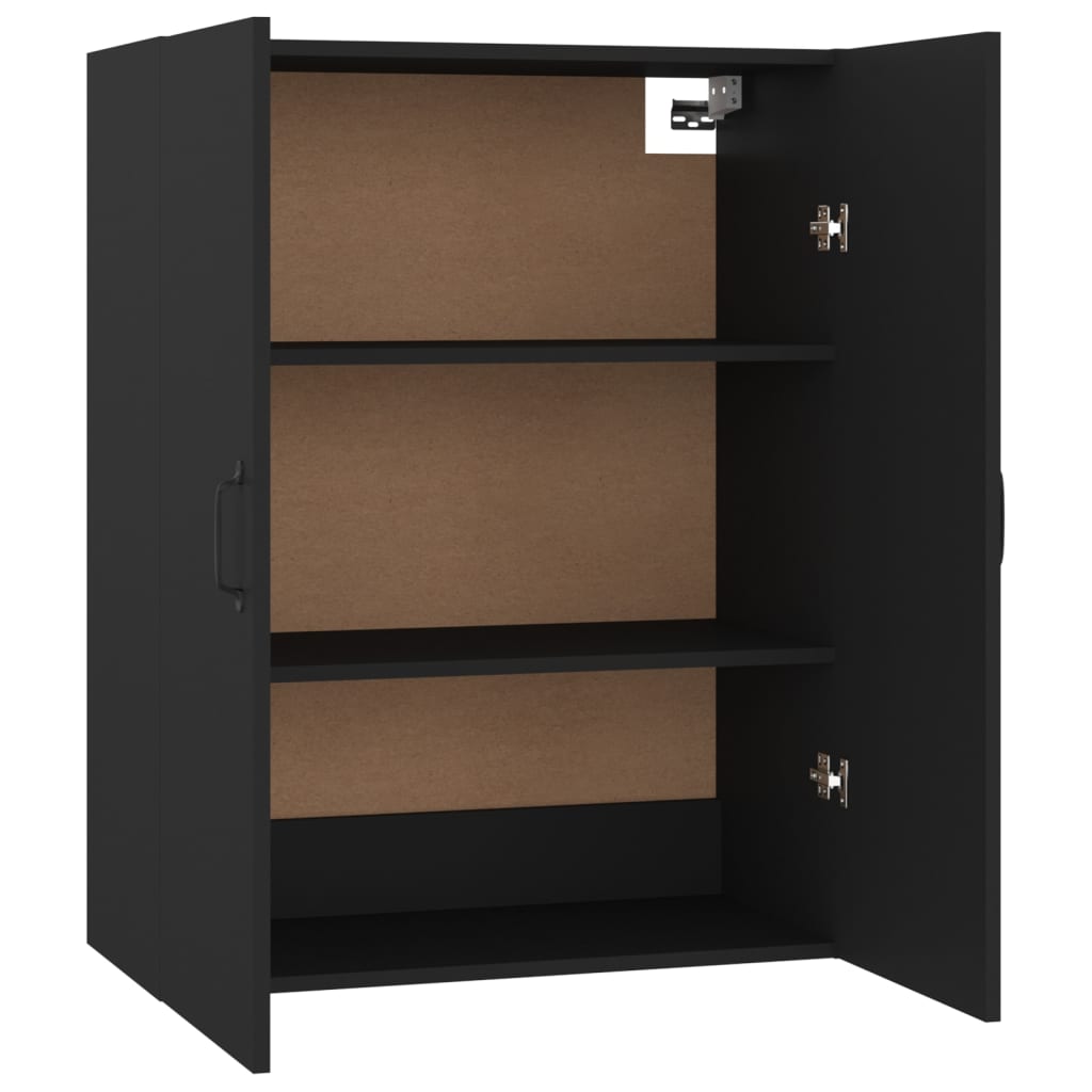 vidaXL Hängeschrank Schwarz 69,5x34x90 cm Holzwerkstoff