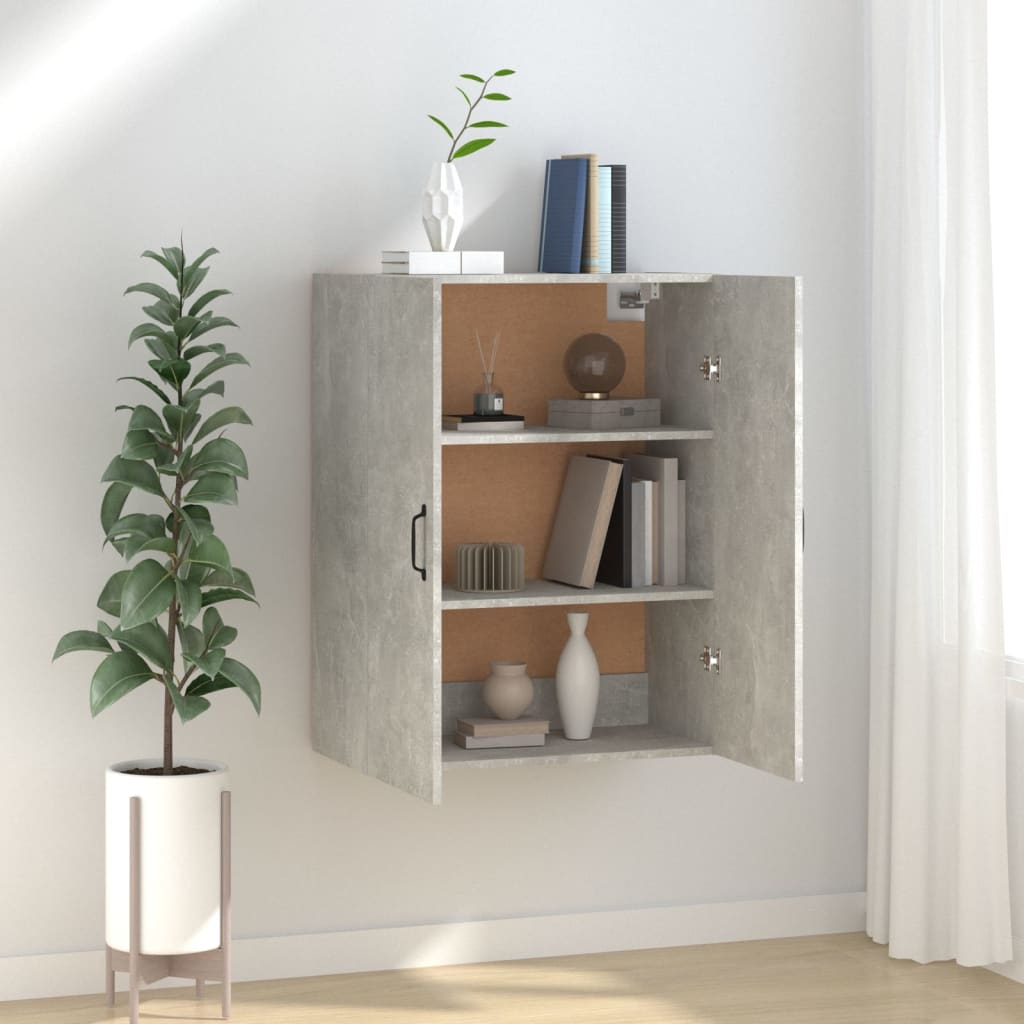 Hängeschrank Betongrau 69,5x34x90 cm Holzwerkstoff Stilecasa