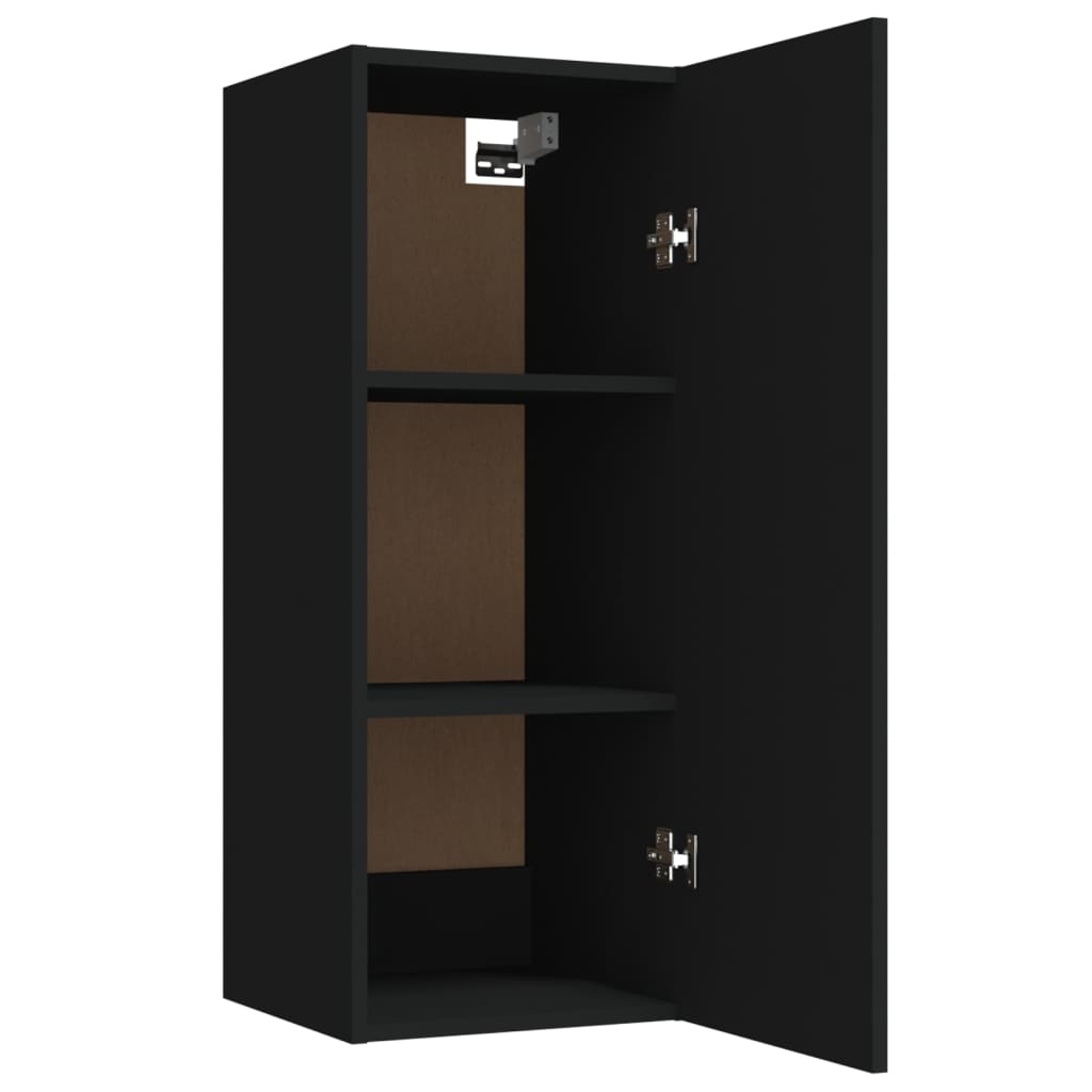 vidaXL Hängeschrank Schwarz 34,5x34x90 cm Holzwerkstoff