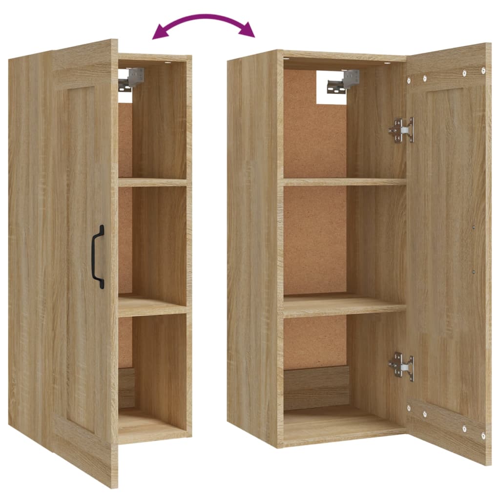 vidaXL Hängeschrank Sonoma-Eiche 35x34x90 cm Holzwerkstoff