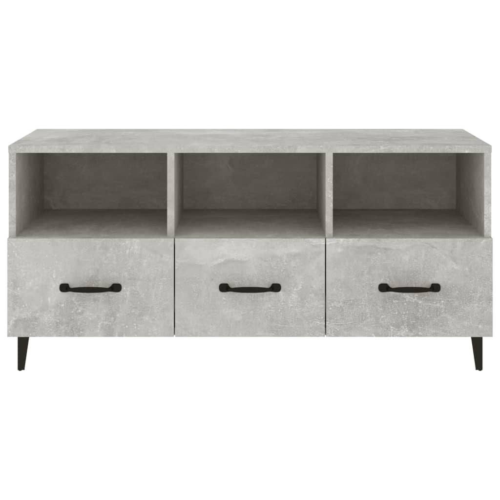 vidaXL TV-Schrank Betongrau 102x35x50 cm Holzwerkstoff