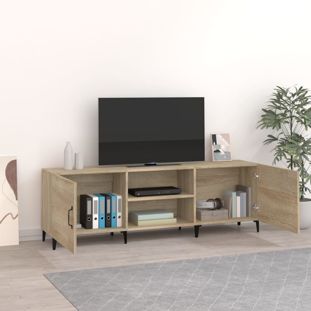 TV-Schrank Sonoma-Eiche 150x30x50 cm Holzwerkstoff Stilecasa