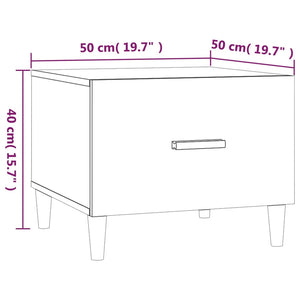 vidaXL Couchtische 2 Stk. Hochglanz-Weiß 50x50x40 cm Holzwerkstoff