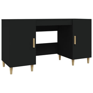 Schreibtisch Schwarz 140x50x75 cm Holzwerkstoff Stilecasa