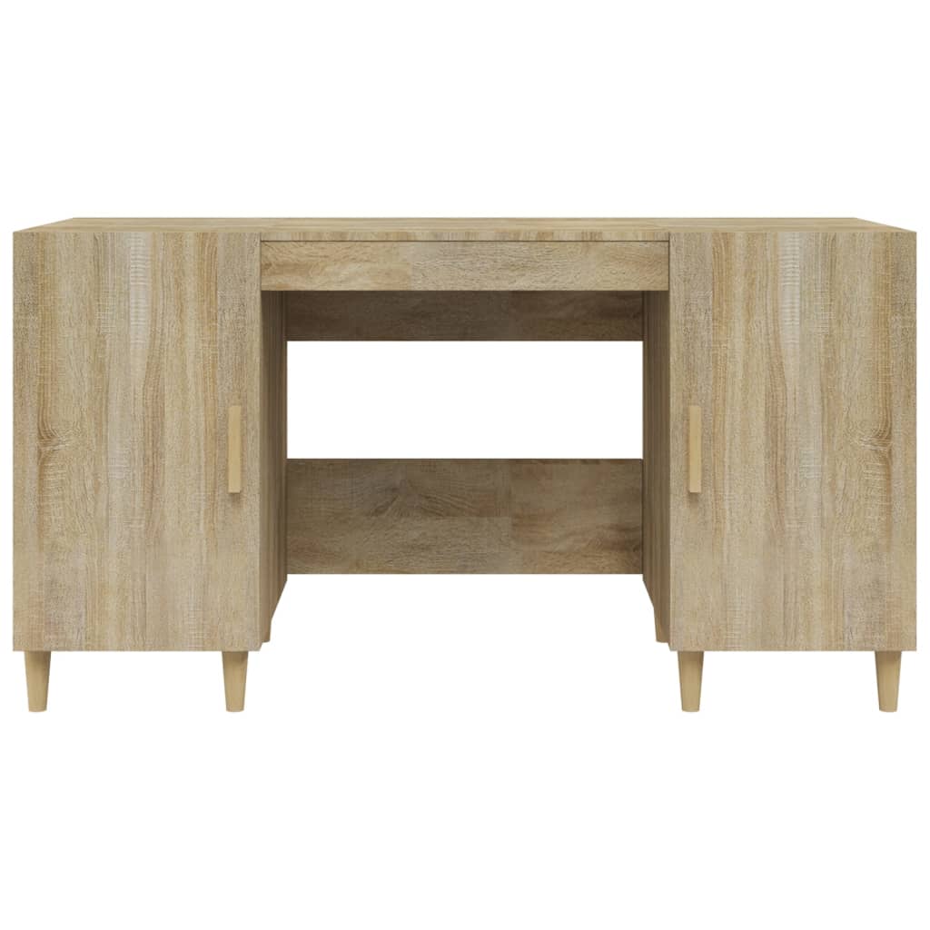 vidaXL Schreibtisch Sonoma-Eiche 140x50x75 cm Holzwerkstoff