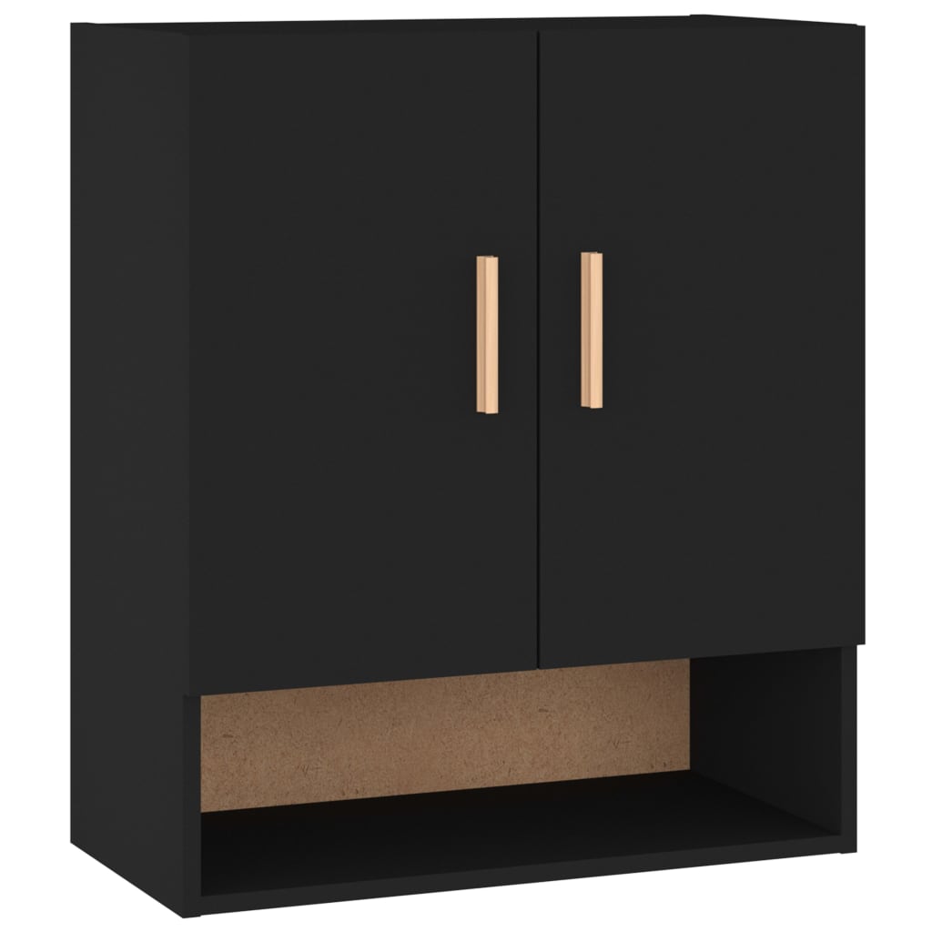 vidaXL Wandschrank Schwarz 60x31x70 cm Holzwerkstoff