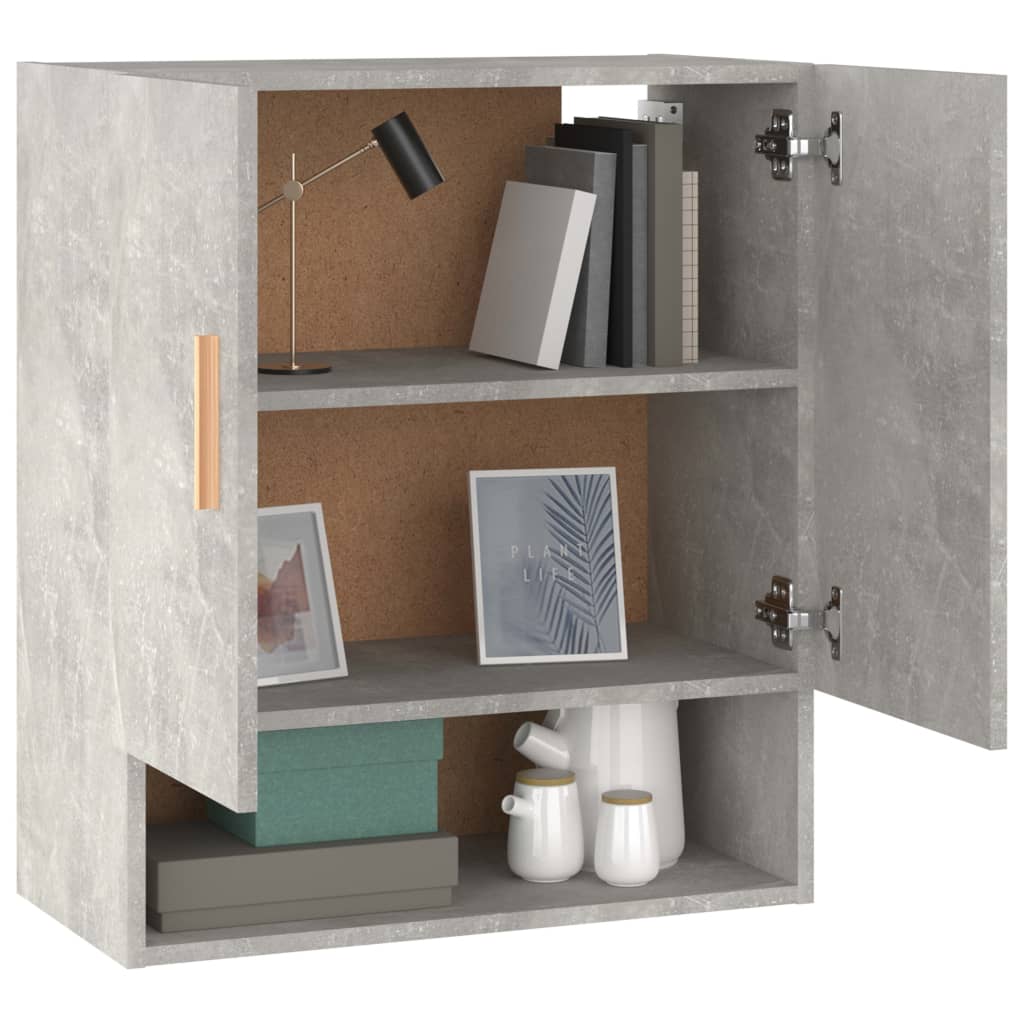 vidaXL Wandschrank Betongrau 60x31x70 cm Holzwerkstoff