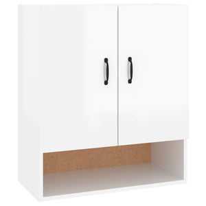 vidaXL Wandschrank Hochglanz-Weiß 60x31x70 cm Holzwerkstoff