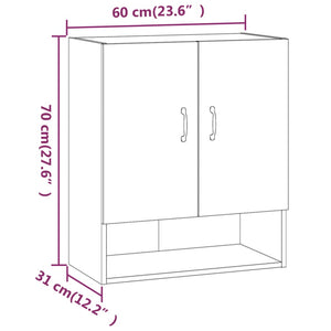 vidaXL Wandschrank Weiß 60x31x70 cm Holzwerkstoff